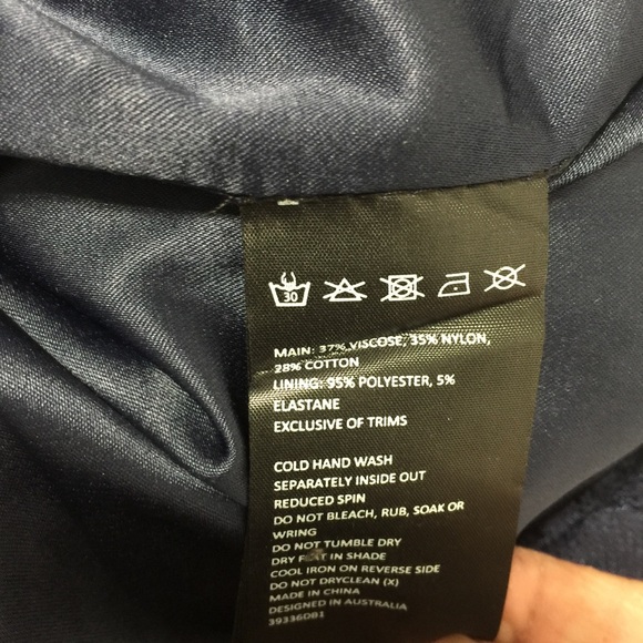 NEW Bardot Solange Lace Dress Navy 6 - Picture 8 of 8